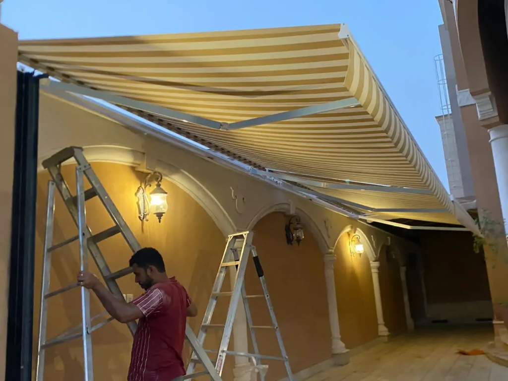 تركيب مظلات كهربائية متحركة بالرياض